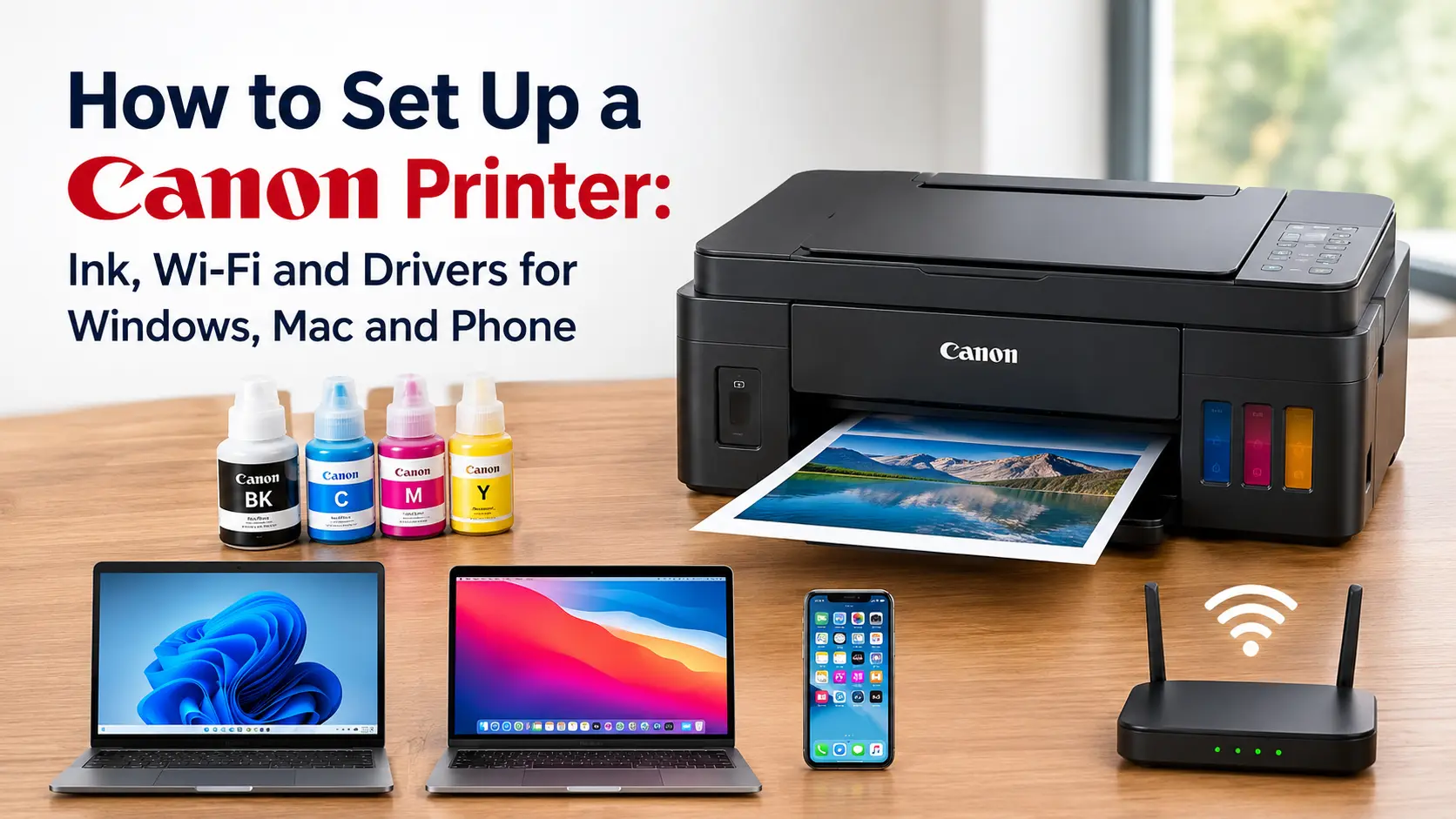 how to set up canon printer