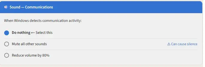 Verify audio communications aren't overriding playback